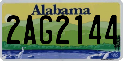 AL license plate 2AG2144
