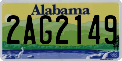AL license plate 2AG2149
