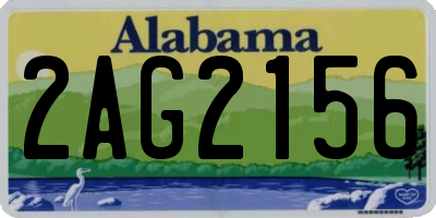AL license plate 2AG2156