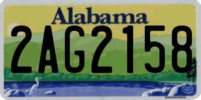 AL license plate 2AG2158