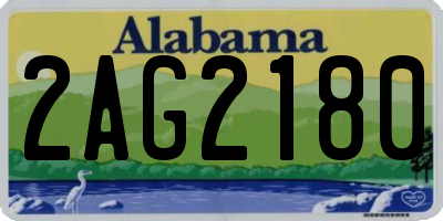 AL license plate 2AG2180
