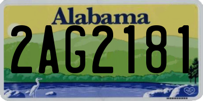 AL license plate 2AG2181