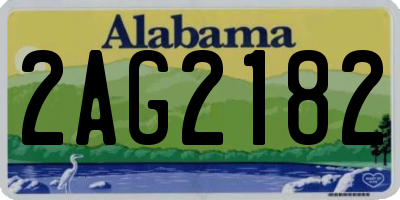 AL license plate 2AG2182