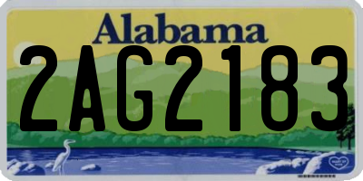 AL license plate 2AG2183