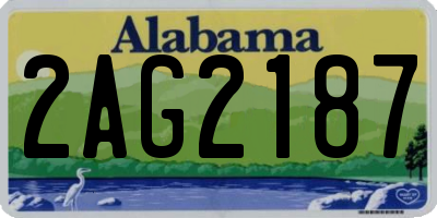 AL license plate 2AG2187
