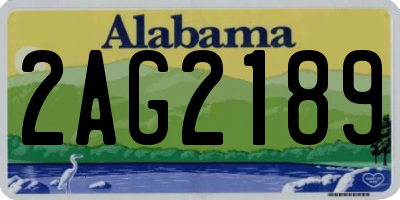 AL license plate 2AG2189