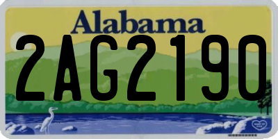 AL license plate 2AG2190