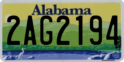 AL license plate 2AG2194