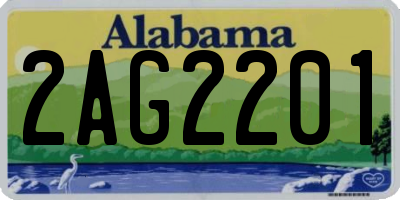 AL license plate 2AG2201