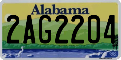 AL license plate 2AG2204