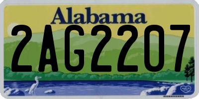AL license plate 2AG2207