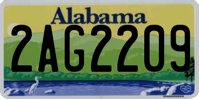 AL license plate 2AG2209
