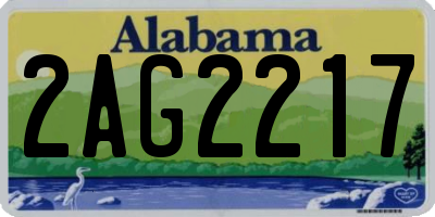 AL license plate 2AG2217