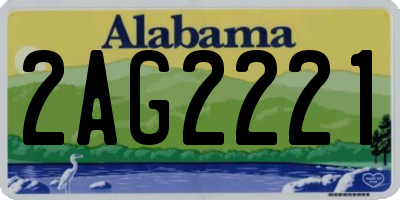 AL license plate 2AG2221