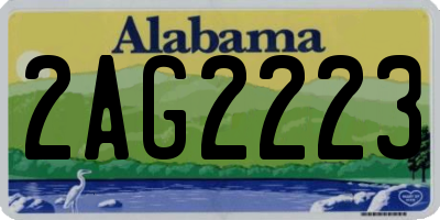 AL license plate 2AG2223