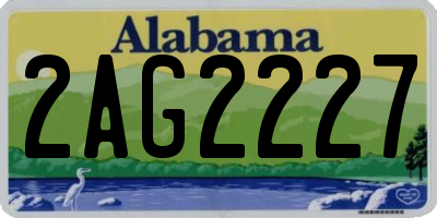 AL license plate 2AG2227
