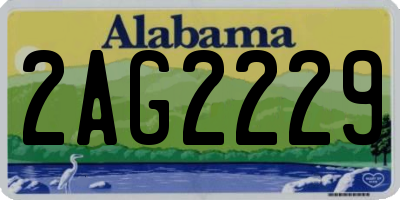 AL license plate 2AG2229