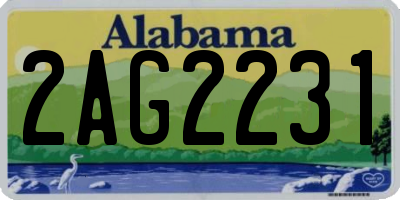 AL license plate 2AG2231