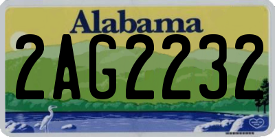 AL license plate 2AG2232