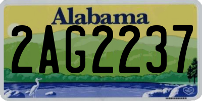 AL license plate 2AG2237