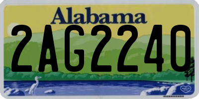 AL license plate 2AG2240