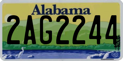AL license plate 2AG2244
