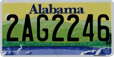 AL license plate 2AG2246