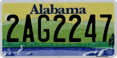 AL license plate 2AG2247