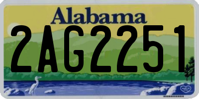AL license plate 2AG2251