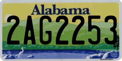 AL license plate 2AG2253