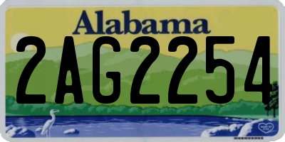 AL license plate 2AG2254