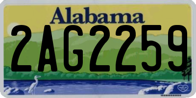 AL license plate 2AG2259