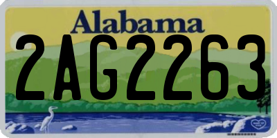 AL license plate 2AG2263