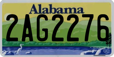 AL license plate 2AG2276