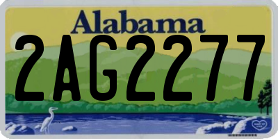 AL license plate 2AG2277