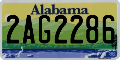 AL license plate 2AG2286