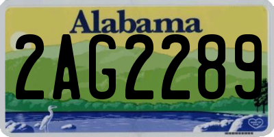 AL license plate 2AG2289
