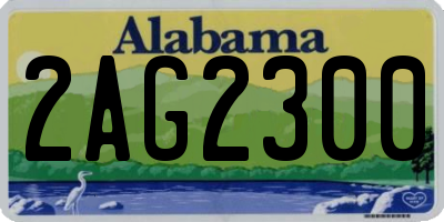 AL license plate 2AG2300