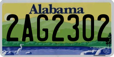 AL license plate 2AG2302