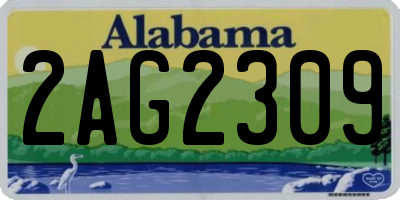 AL license plate 2AG2309