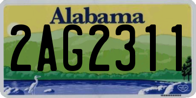 AL license plate 2AG2311