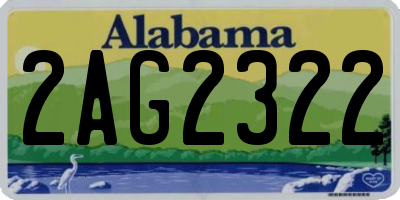 AL license plate 2AG2322