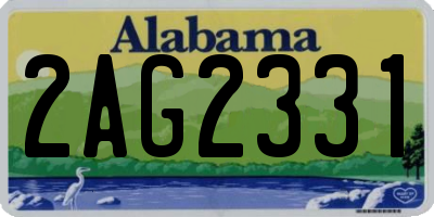 AL license plate 2AG2331