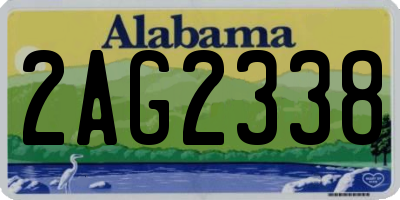 AL license plate 2AG2338