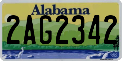 AL license plate 2AG2342