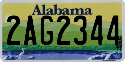 AL license plate 2AG2344