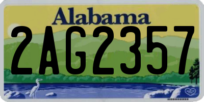 AL license plate 2AG2357