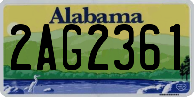 AL license plate 2AG2361