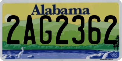 AL license plate 2AG2362