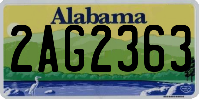 AL license plate 2AG2363
